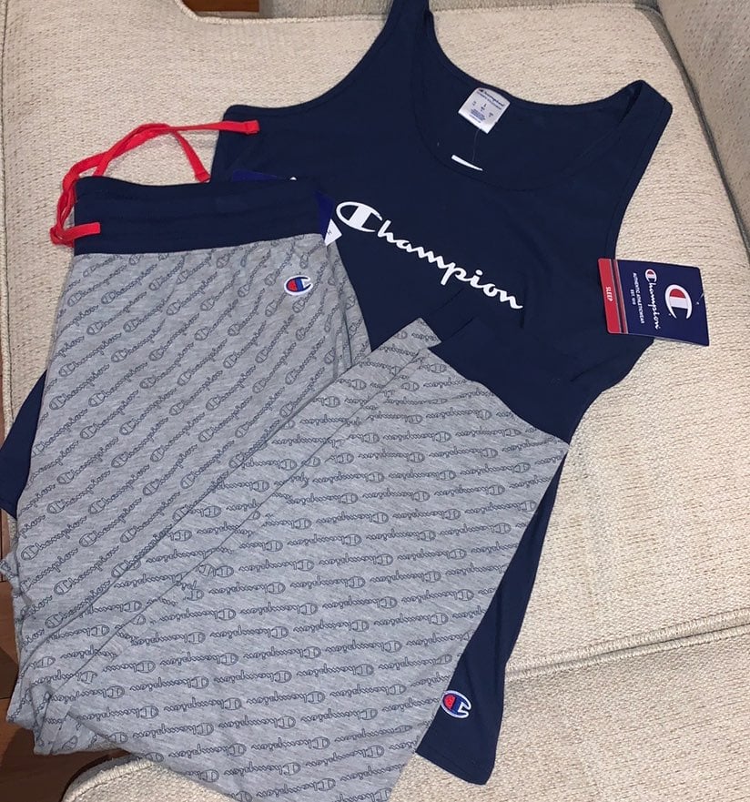 Champion Blue top and Pants PJ Set