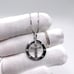 .925 Sterling Silver Circle pendant with Cross & Cz’s Necklace