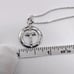 .925 Sterling Silver Circle pendant with Cross & Cz’s Necklace