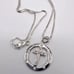 .925 Sterling Silver Circle pendant with Cross & Cz’s Necklace
