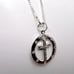 .925 Sterling Silver Circle pendant with Cross & Cz’s Necklace
