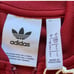 Red adidas zip up jacket size small