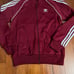Red adidas zip up jacket size small