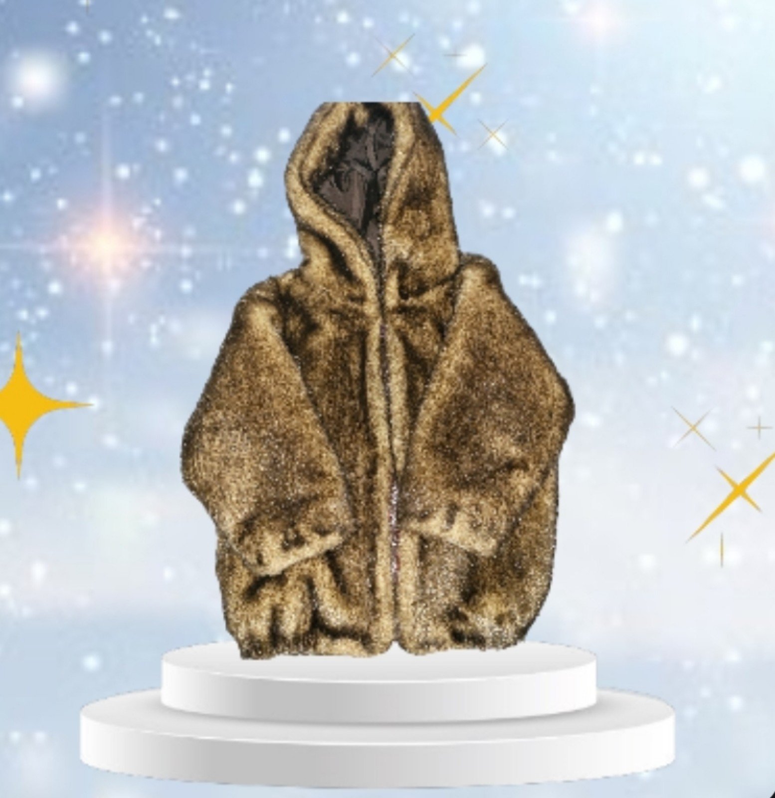 Kids Fabulous Furs Faux Fur Coat 4T Vintage edition