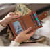 New Slim Wallet for Women Small RFID Leather Bifold Card Holder - Beige
