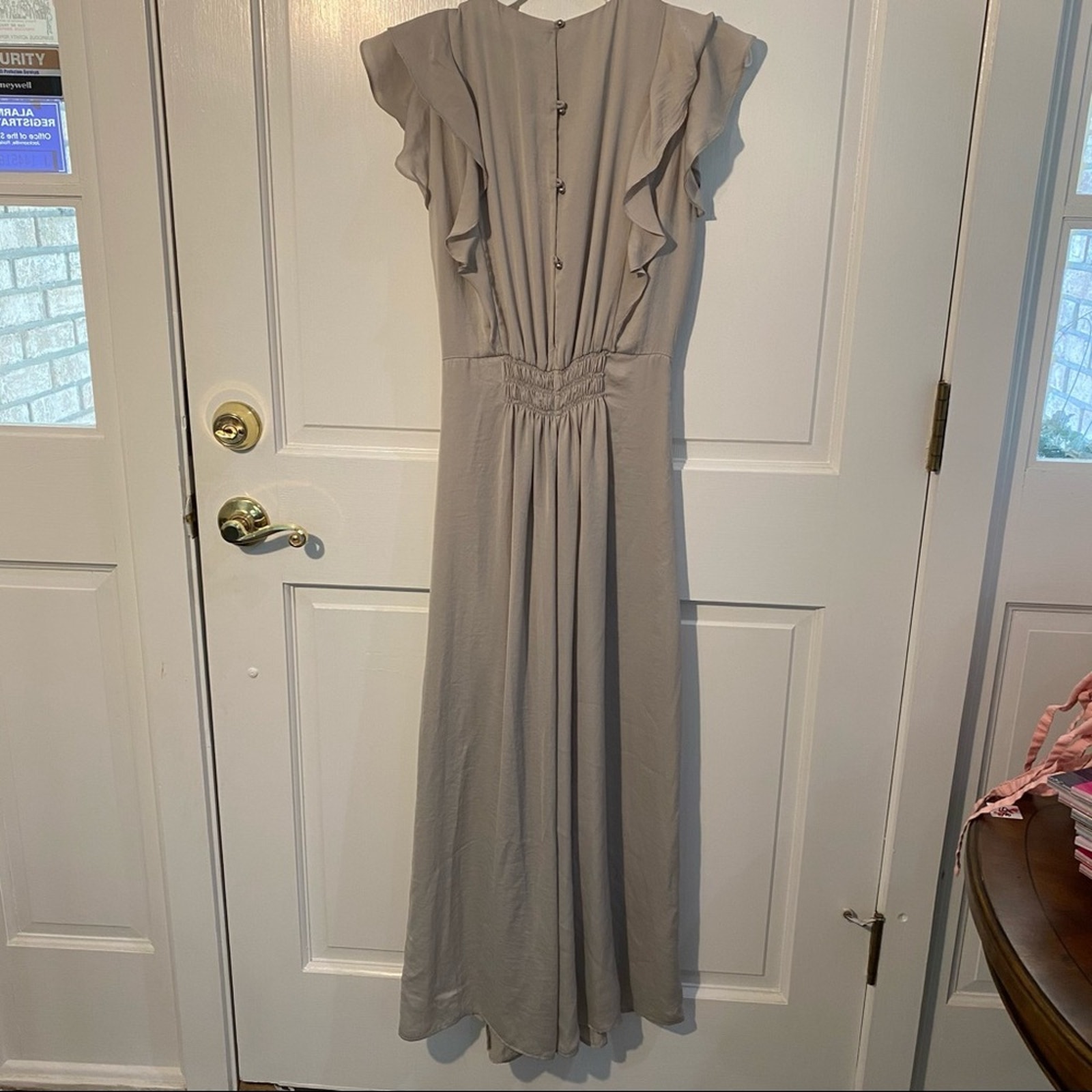 Zara Jumpsuit Womens Size Small gray Cocktail party luncheon wide leg