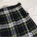 Vintage Preswick & Moore Green/Blue Tartan Plaid Pleated Wool Kilt Skirt
