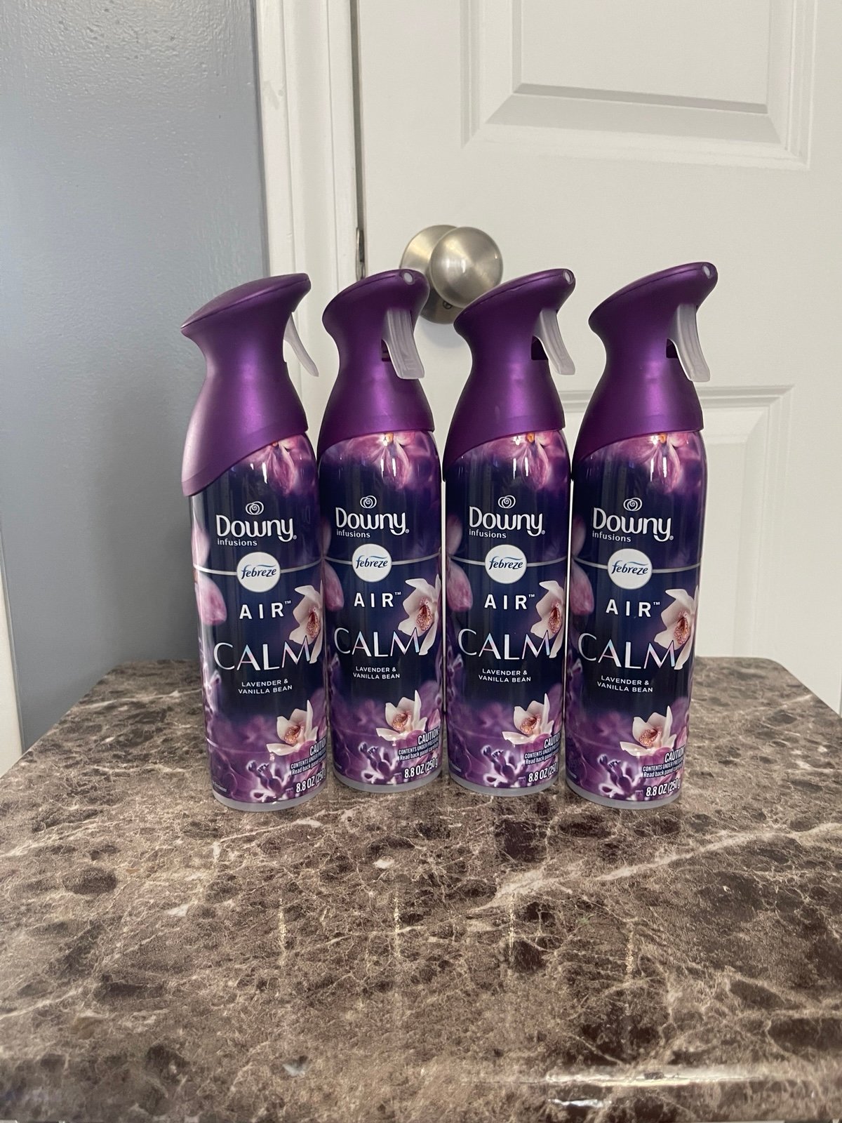 4 Febreze Downy Air Calm Lavender & Vanilla Bean Air Spray