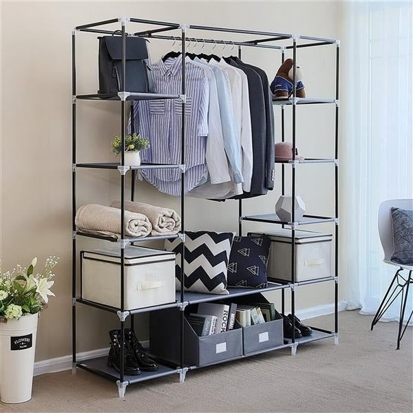 Clothes Closet Rack Storage Cabinet 69 Wardrobe Storage Organizer