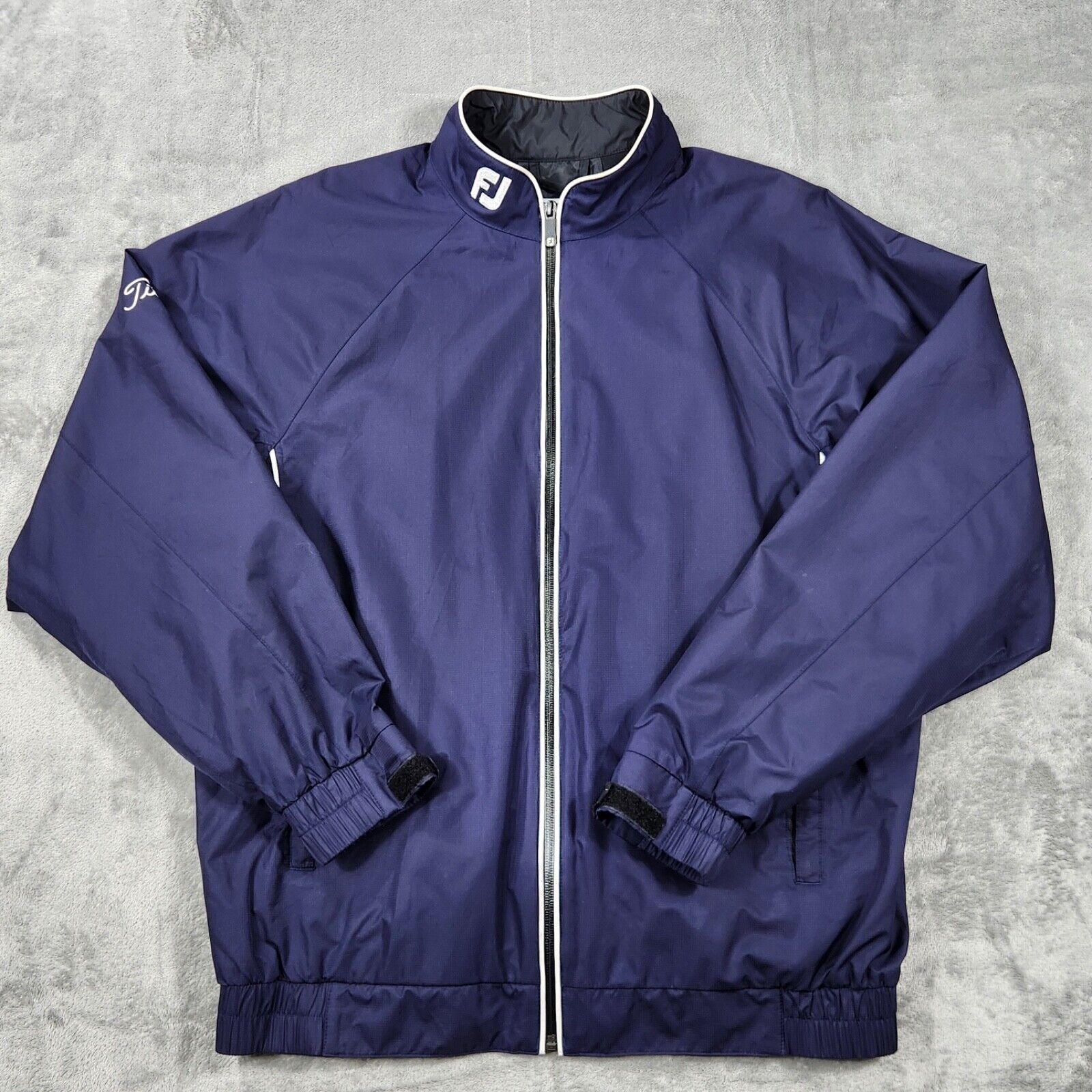 Footjoy Jacket Mens Medium Dryjoy Tour Collection Blue Full Zip