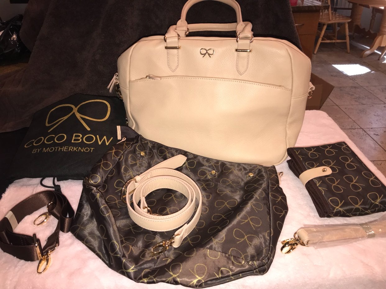 Coco Bow Eva (peach) Baby Bag