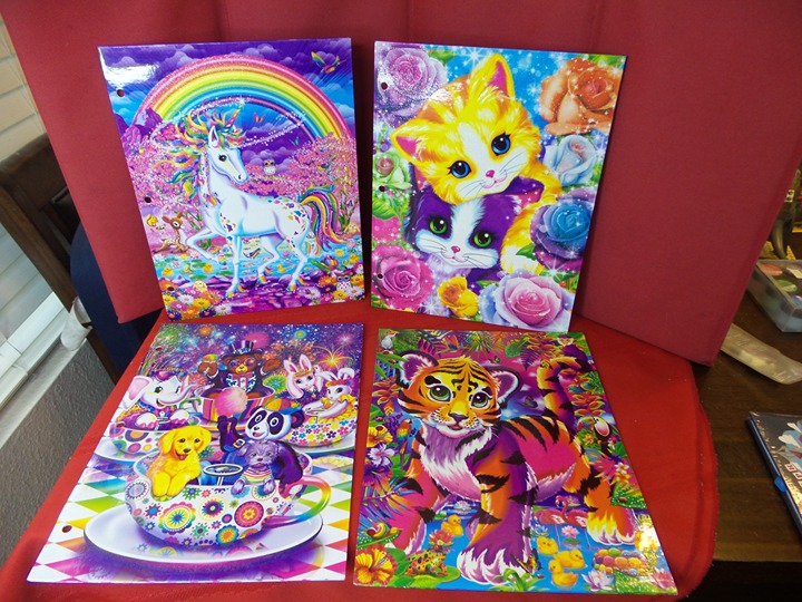 New 2014  Lisa Frank Pocket binding Folders Lot Of 4