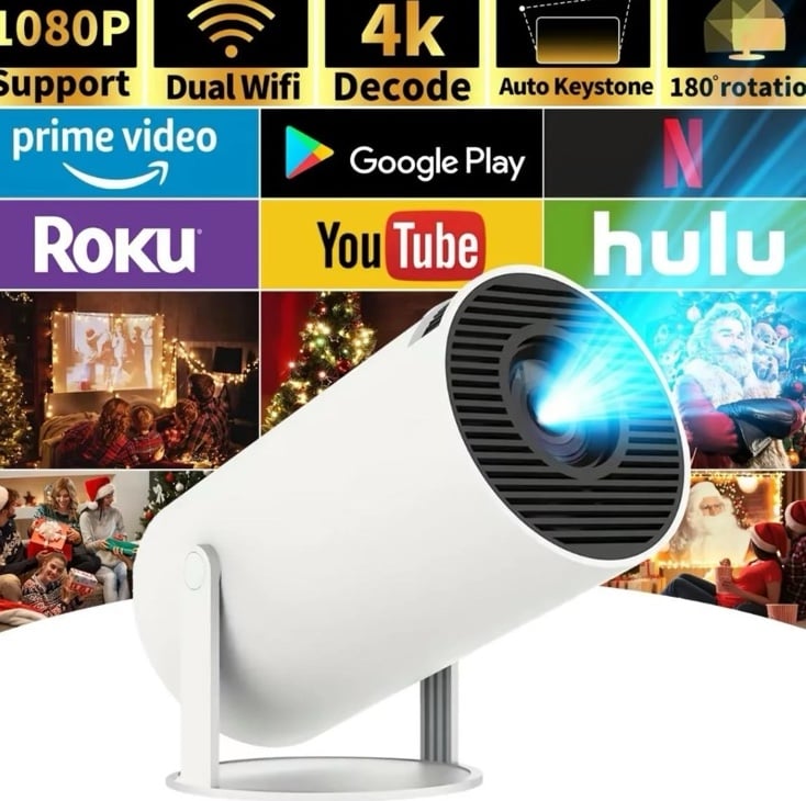 abigail&bleu Home Cinema Projector HY300 Pro 4K Android