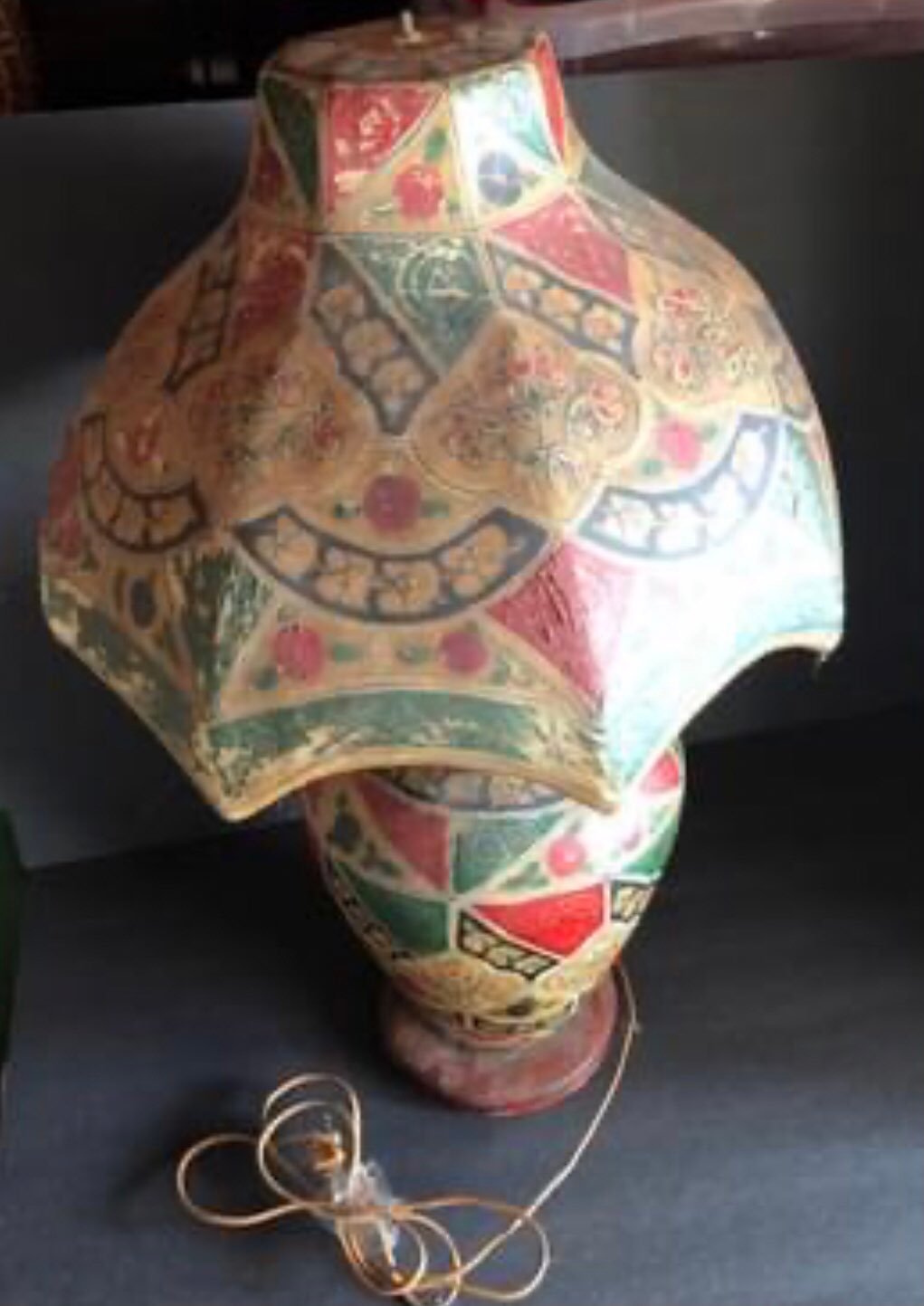 Very old leather lamp