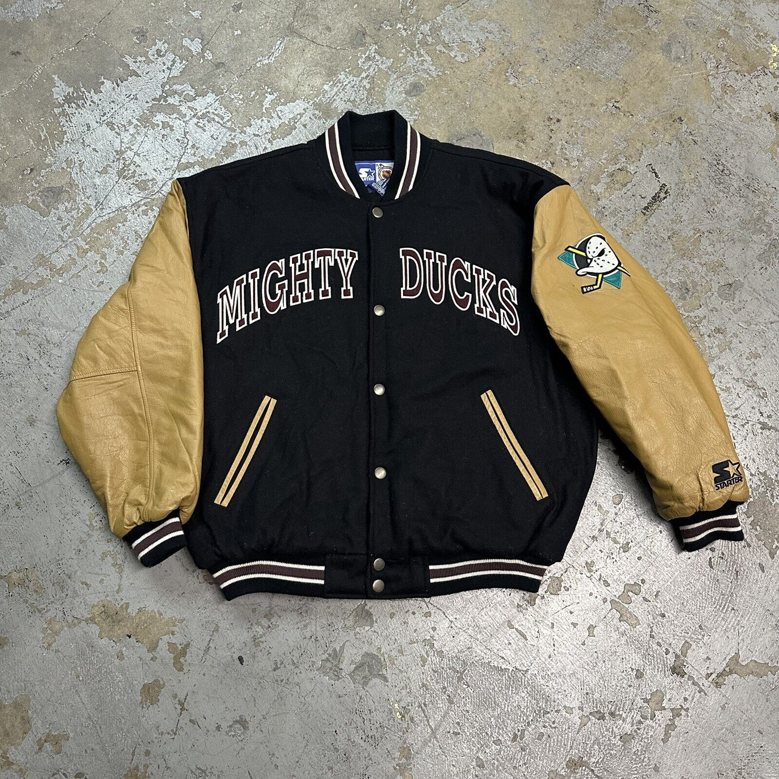 90s Anaheim Mighty Ducks Starter Jacket Vintage Big Logo