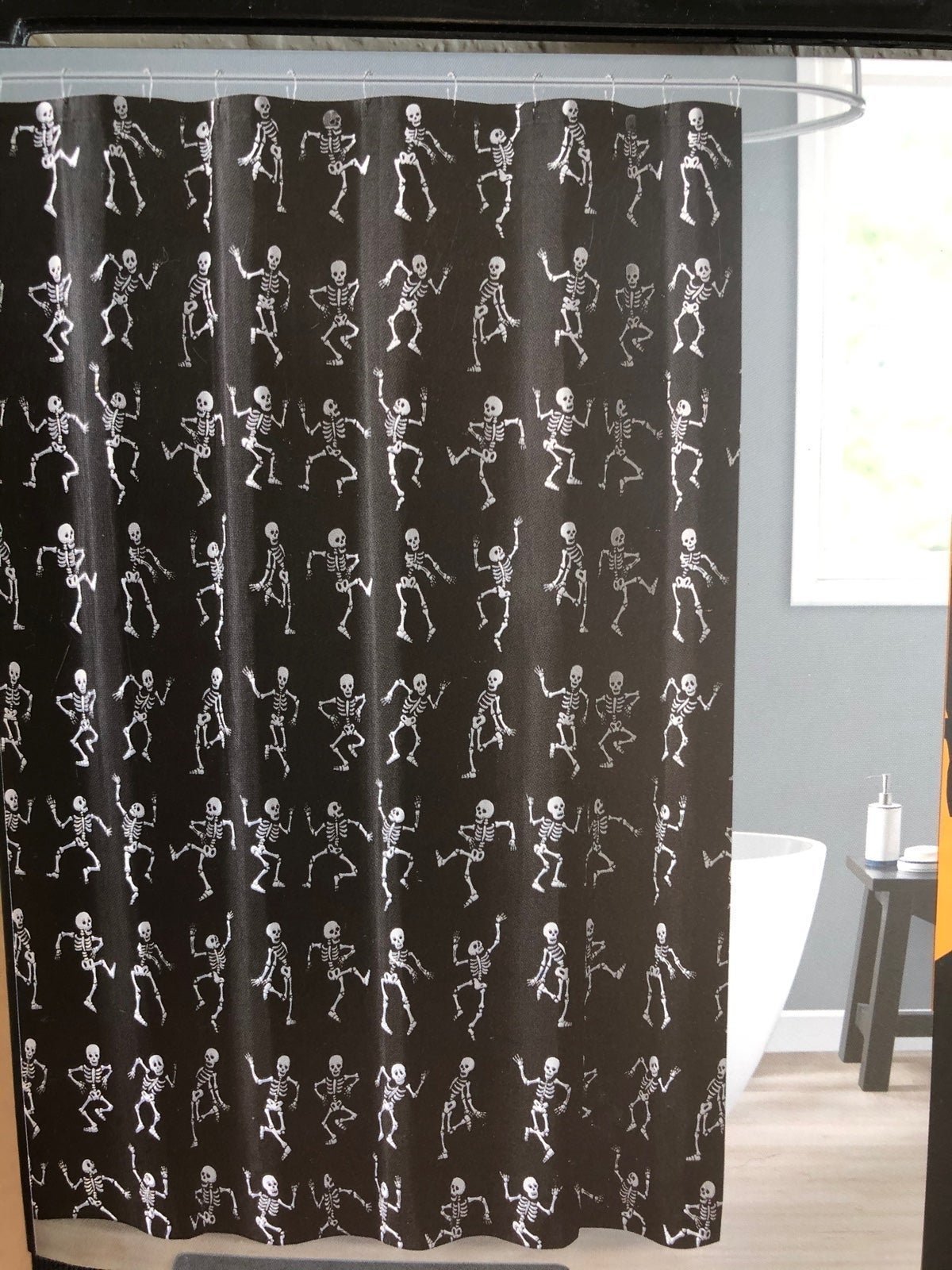 Dancing skeletons shower curtain