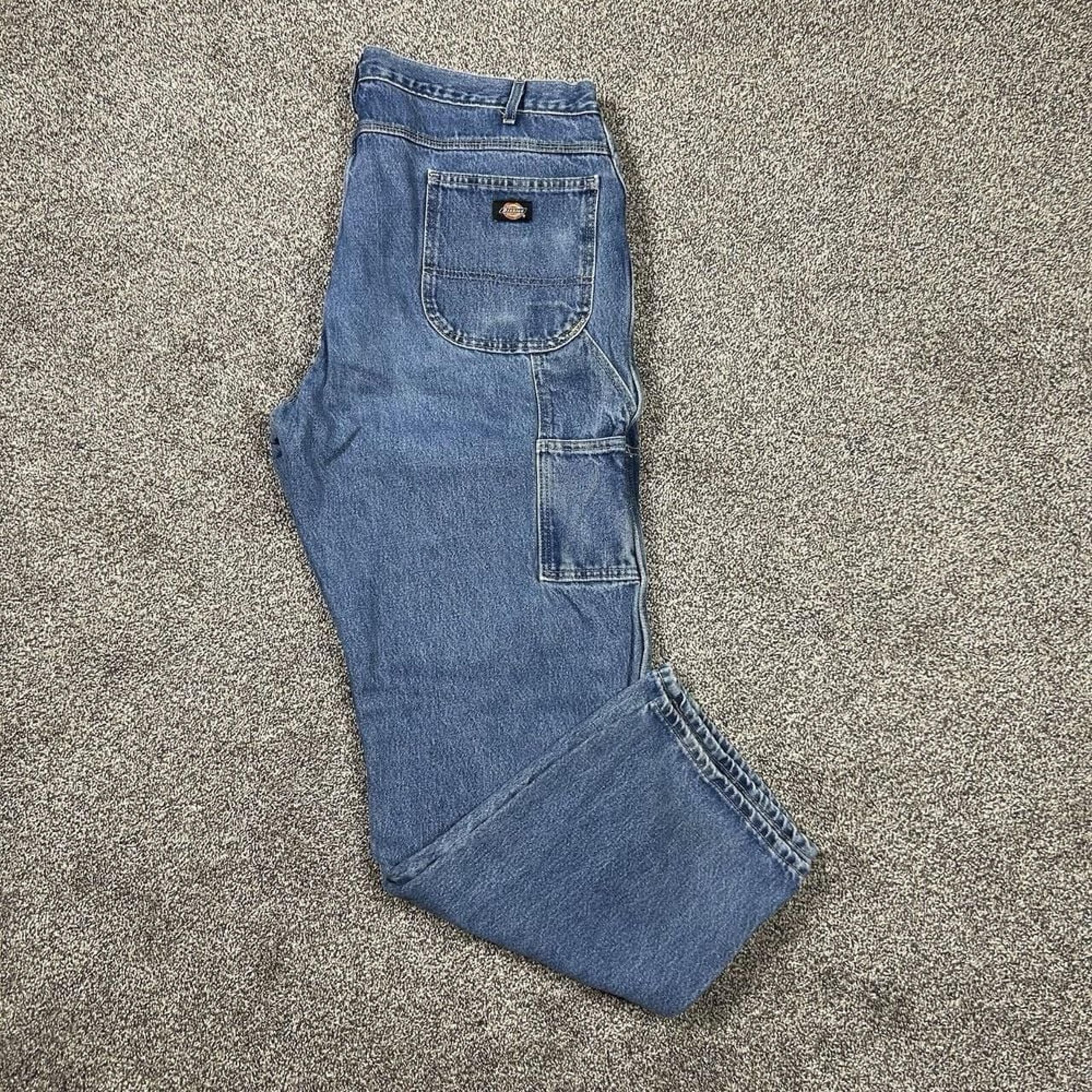 Dickies Double Knee Jeans Mens 42x34 Carpenter Relaxed Grunge Workwear Baggy Y2k