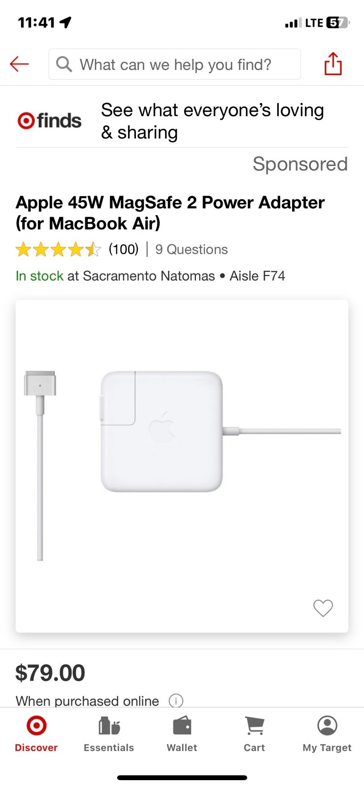 Apple 45w 2 Power Adapter new