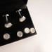 Black and White Reversible Cufflinks Studs