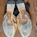 Celine Nappa soft slingback flats tan black elastic suede Phoebe Philo leather 8
