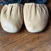 Celine Nappa soft slingback flats tan black elastic suede Phoebe Philo leather 8