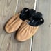 Celine Nappa soft slingback flats tan black elastic suede Phoebe Philo leather 8