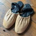 Celine Nappa soft slingback flats tan black elastic suede Phoebe Philo leather 8