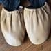 Celine Nappa soft slingback flats tan black elastic suede Phoebe Philo leather 8