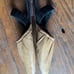 Celine Nappa soft slingback flats tan black elastic suede Phoebe Philo leather 8