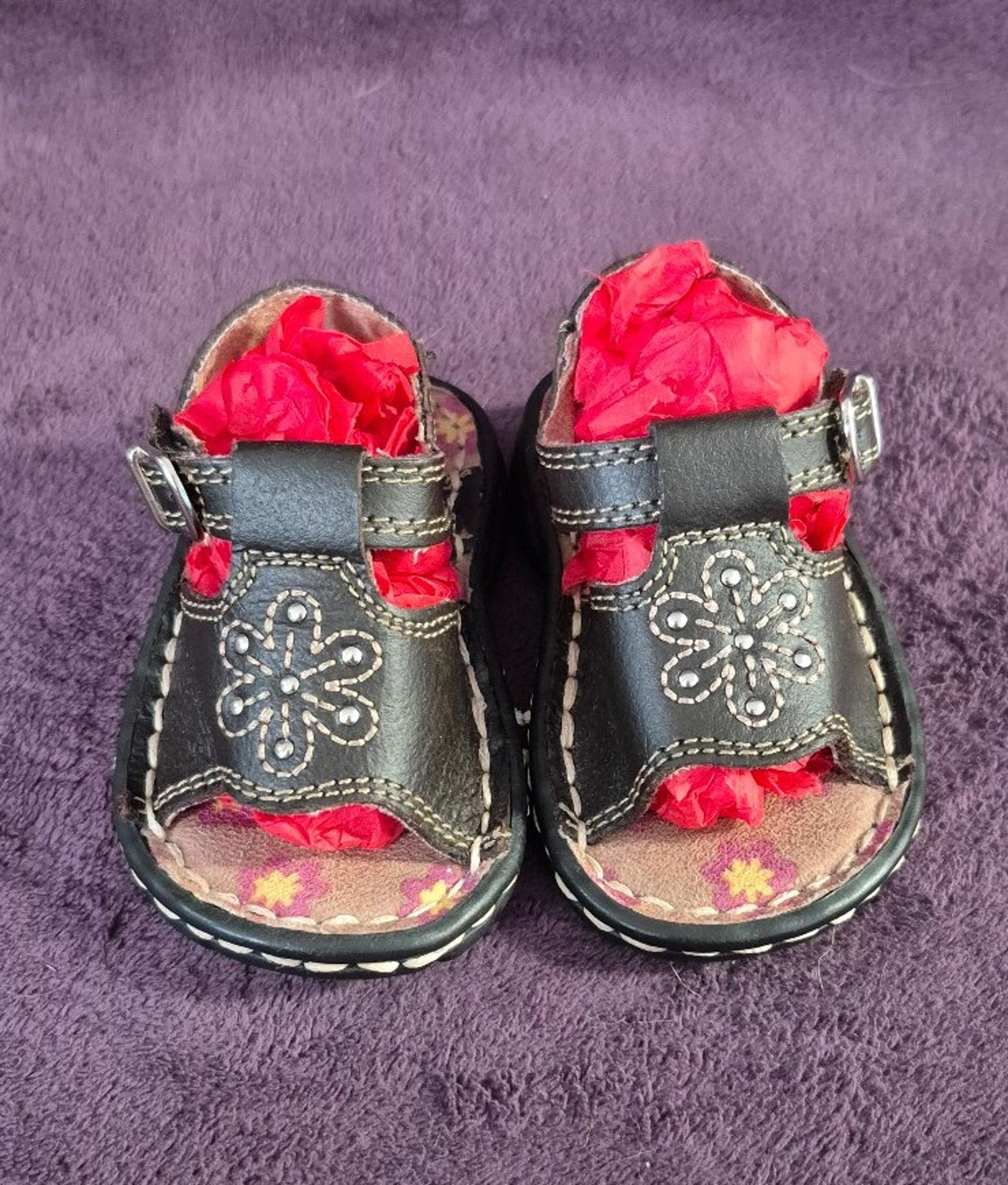 Faded Glory Toddler Girls Leather Sandals Size 4 Y2K 'Leslie' Retro Clean