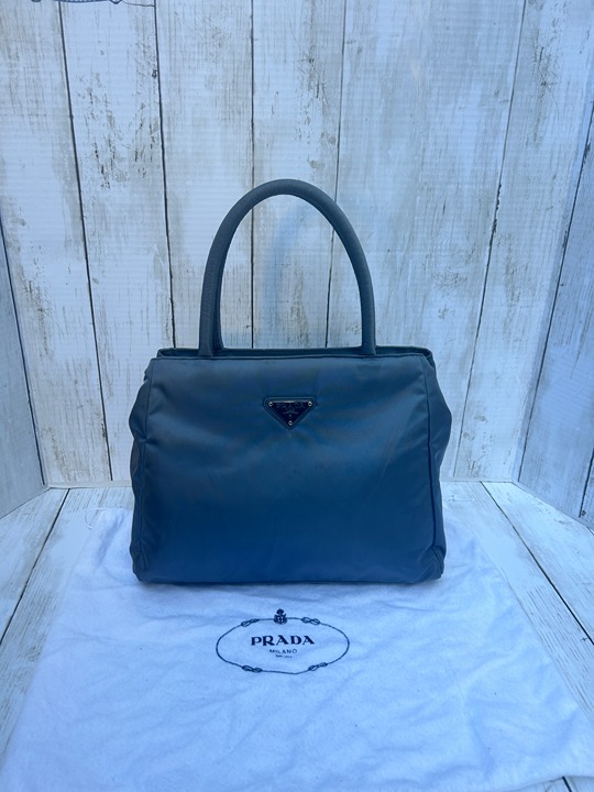 PRADA CITY TRIPLE Compartment Borsa Tessuto Nylon in Denim (Blue Gray) ART:B3864
