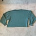 TNA Aritzia Crewneck Cozy Sweatshirt Cut Off Hem Green Size 3 Large