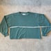 TNA Aritzia Crewneck Cozy Sweatshirt Cut Off Hem Green Size 3 Large