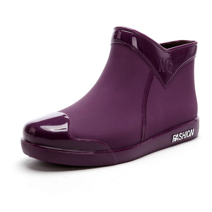 2021velvet fur padded boots winter rubber shoes women ankle shoes rain boots for