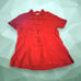 Johnny Was Collection Vintage Red Linen Blend Kimono Button Shirt Size L