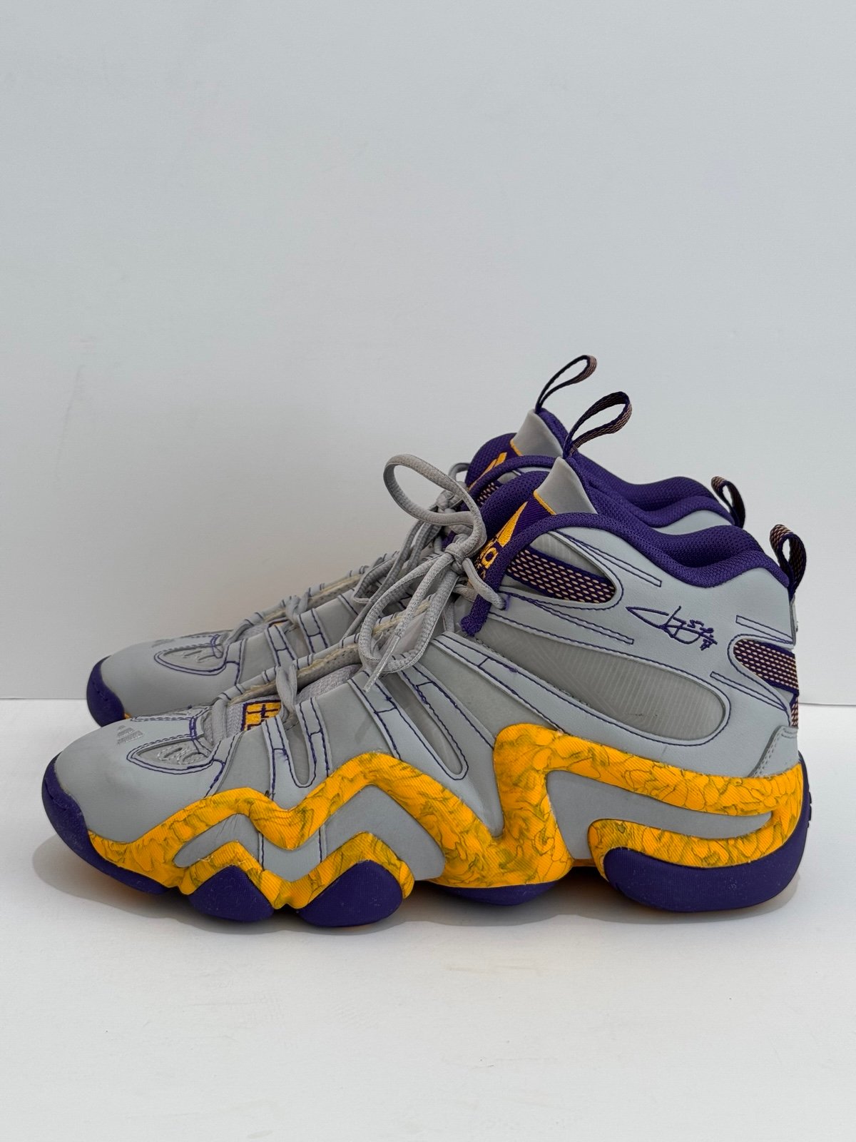Adidas Crazy 8 Jeremy Lin PE Lakers Grey/Purple Men’s Rare Kobe Sneakers -10