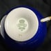 Aynsley English Bone China Cobalt Blue Gold Leaf Oban Teacup and Saucer