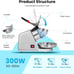 Electric Dual Blades Ice Crusher Shaver Snow Cone Maker Machine 143lbs/hr - NEW