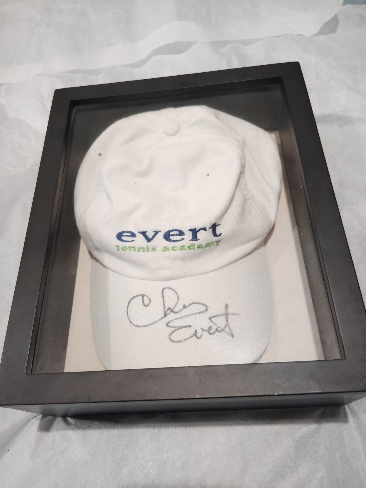 Chris Evert Autographed Hat Ever Academy