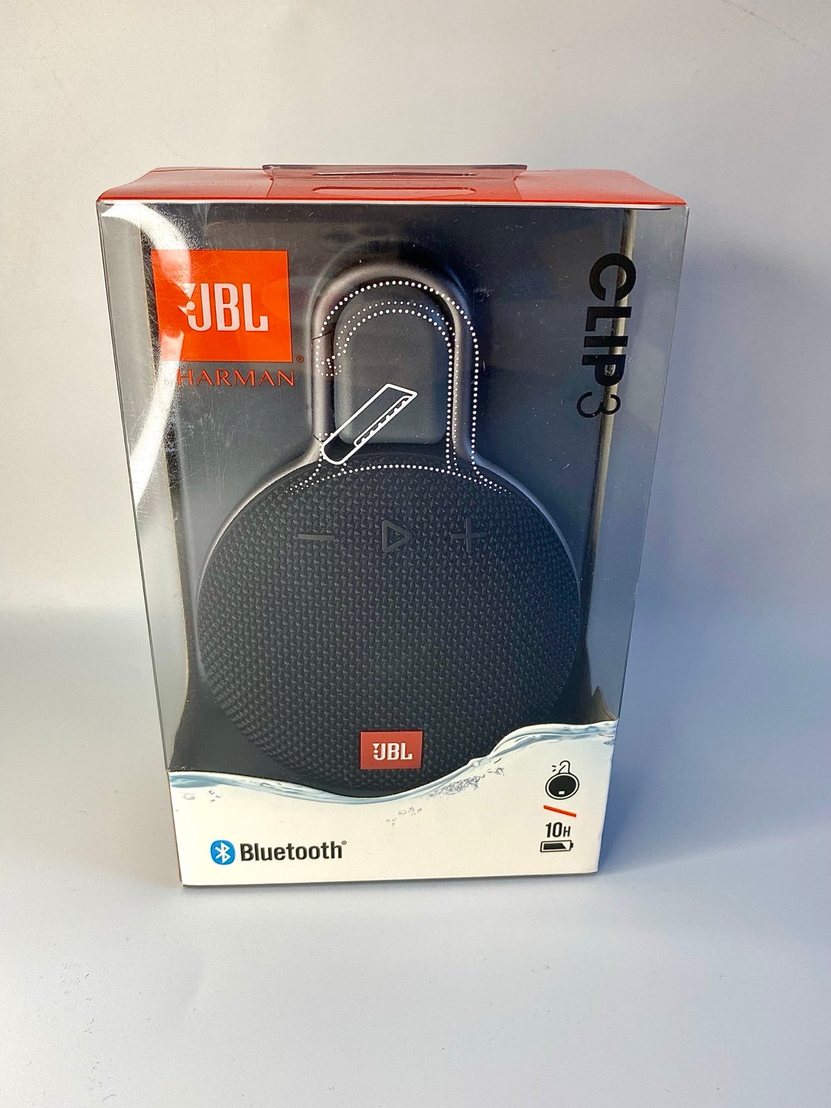 JBL Clip 3 (Black)Portable Bluetooth Speaker Waterproof-Retails 50-NEW & SEALED