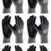 Micro Foam Nitrile Grip Coated WORK GLOVES 6 PAIR
