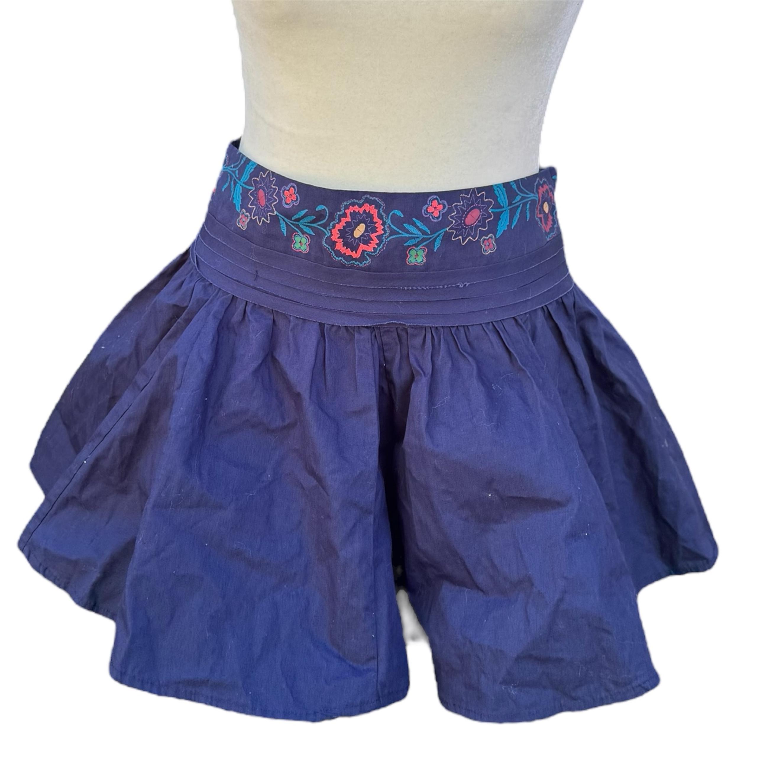 Olsenboye Blue Floral Print Spring Pleated Mini Skirt Size 1 NWT