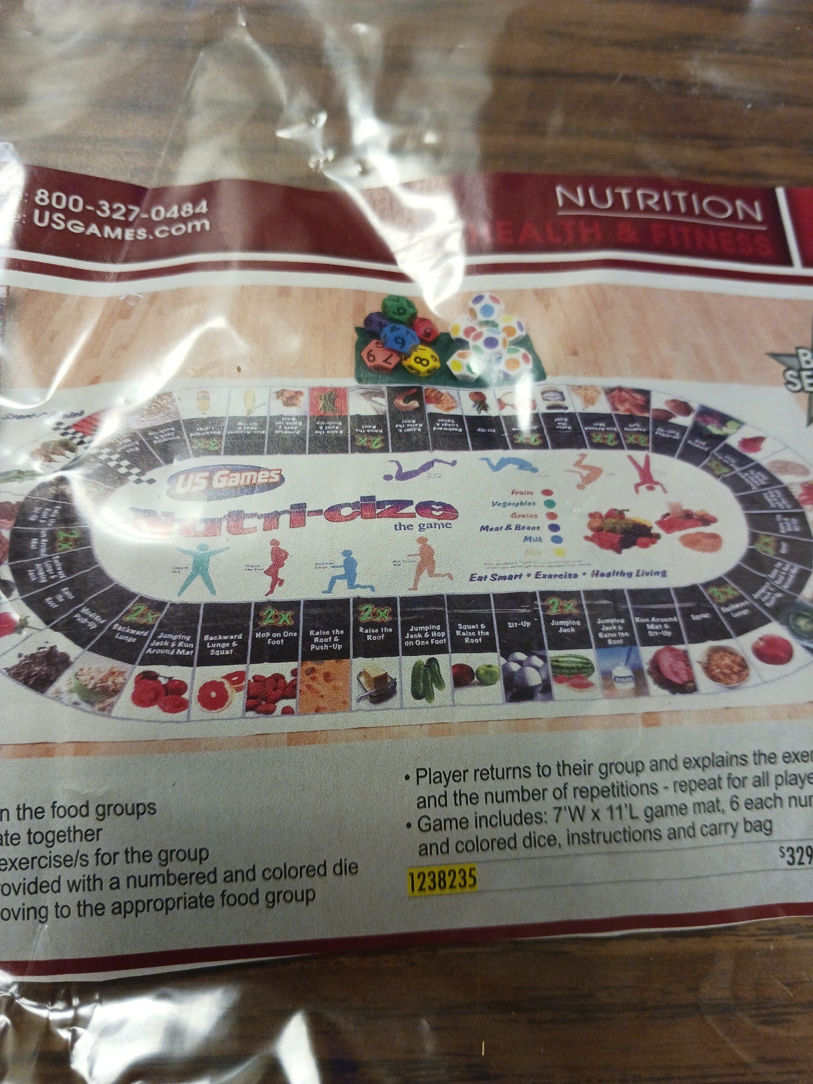Nutritive exercise nutrition game