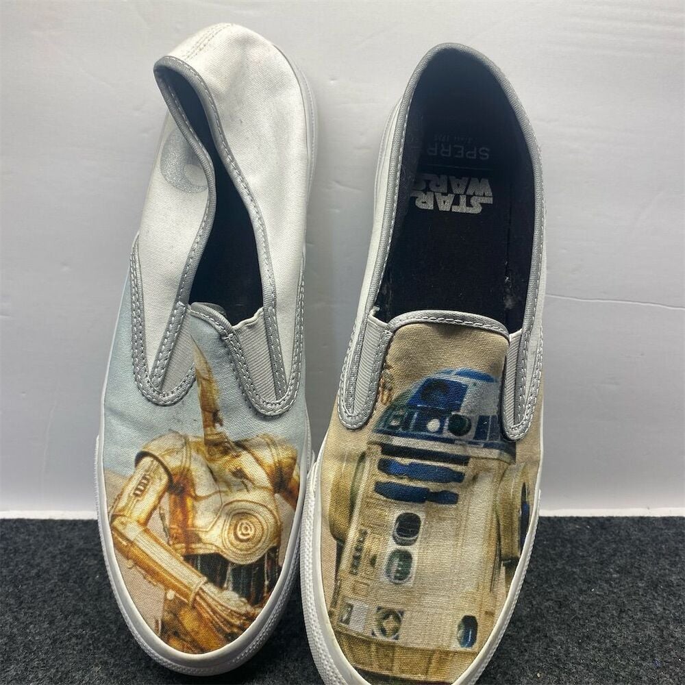 Sperry x Star Wars Men's Canvas Slip-On Shoes R2-D2 C-3PO Size 9.5