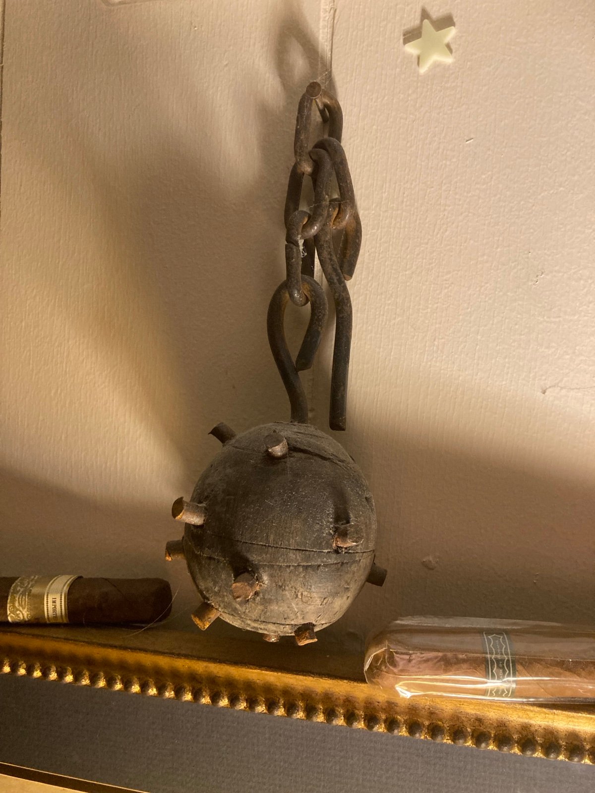 Very old wooden MACE - decoration