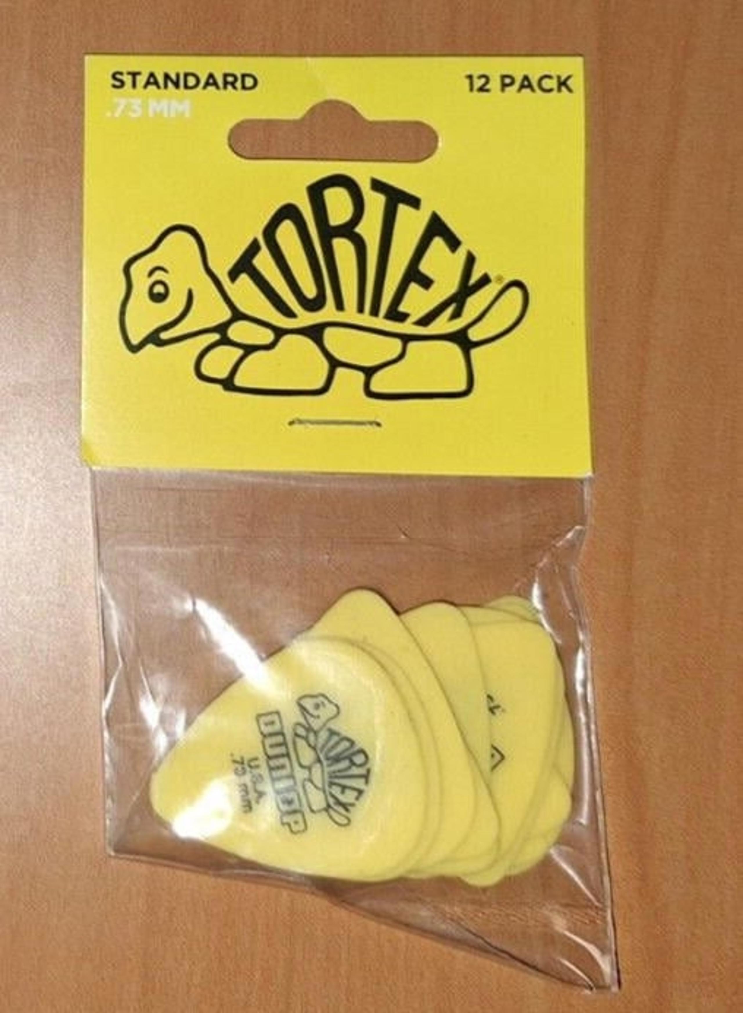 NEW TORTEX STANDARD GUITAR PICK .73MM 12 PACK YELLOW