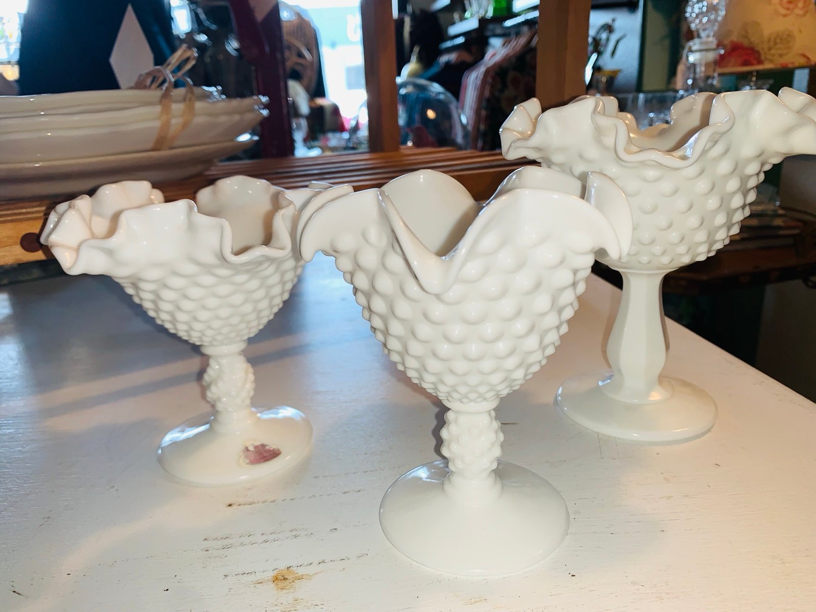 Fenton Milk Glass Ruffles 3