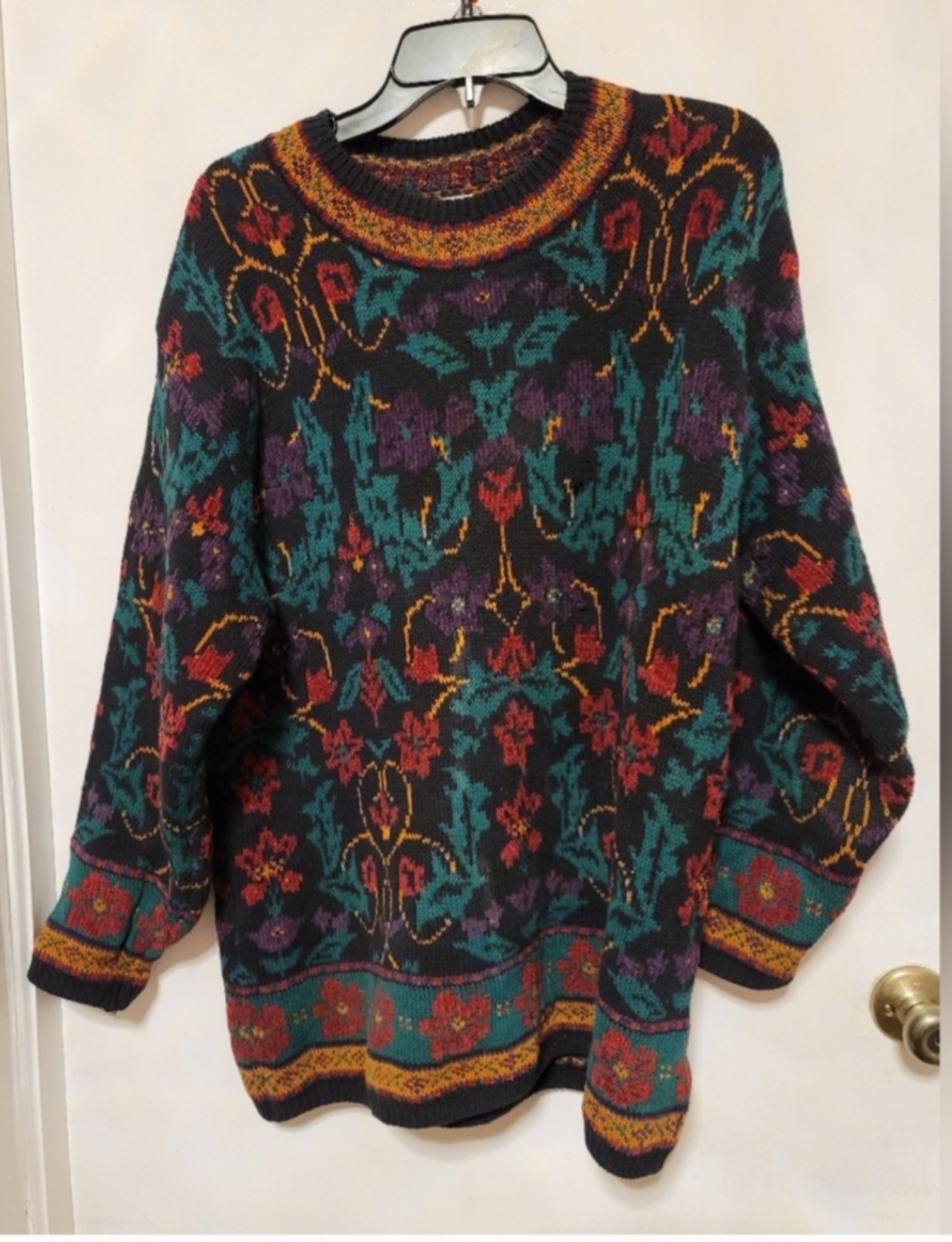 Vintage Lands End Super Thick Women's Sweater Fair Isle - Large