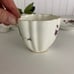 Victoria Bone China England C & E Violet Cup and Saucer #390 White Purple Flower