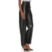 AGOLDE Broken Waistband Pant Womens 28 Detox Black Recycled Leather Straight NWT